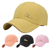 Hot selling high quality metal logo pink hats unisex beach baseball sports caps